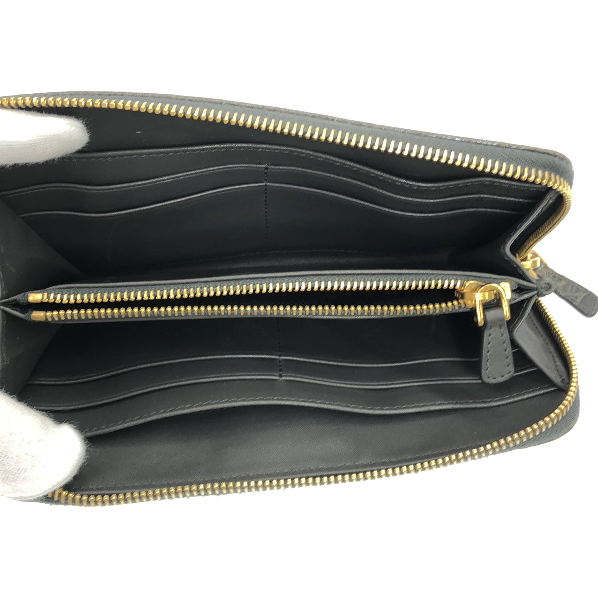 miu miu / ミュウミュウ | クロコ型押し ラウンドジップ ウォレット