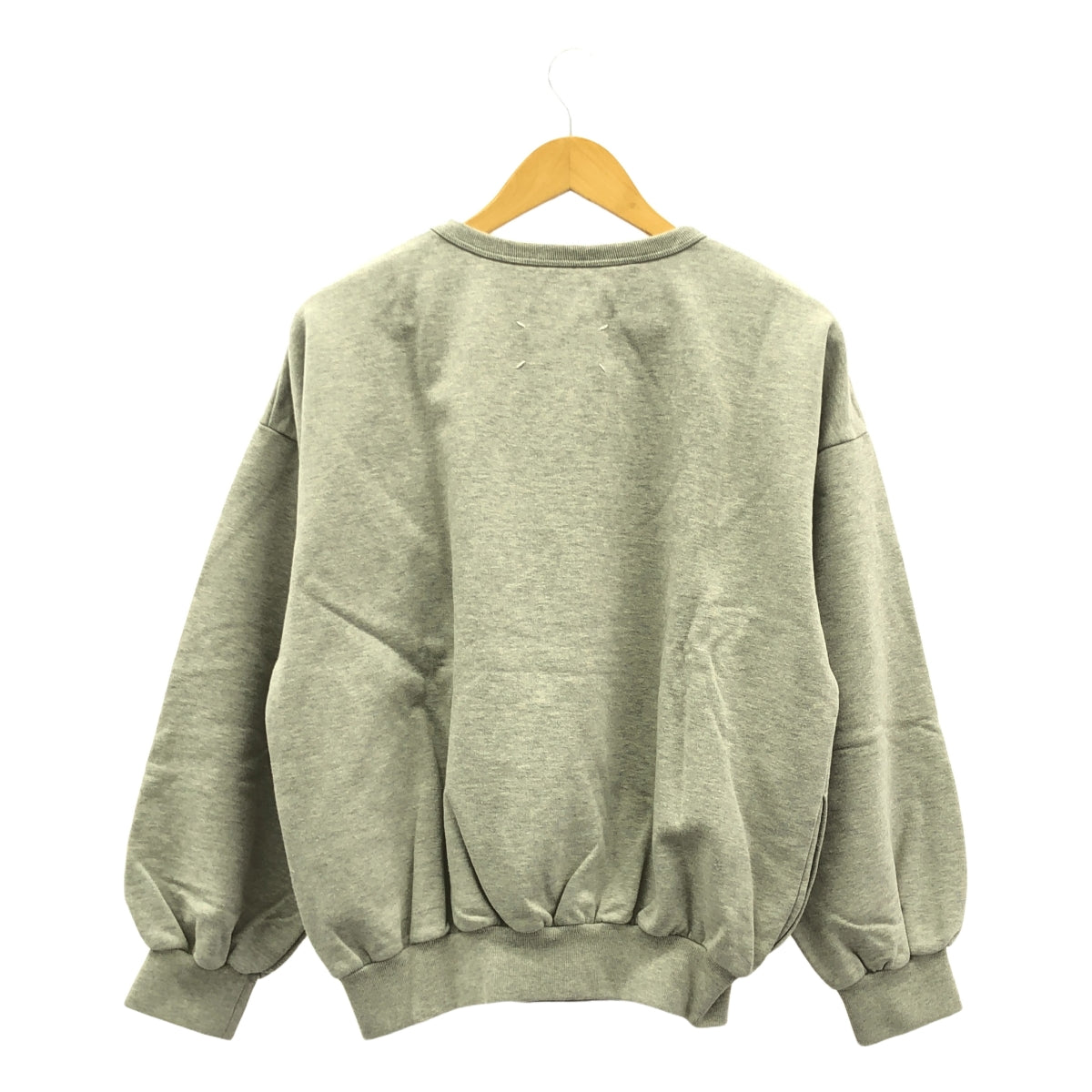 【신품】 Maison Margiela / 메종 마르제라 | 2021AW | 반전 로고 자수 크루넥 스웨트 | 44 | 회색 | 남성