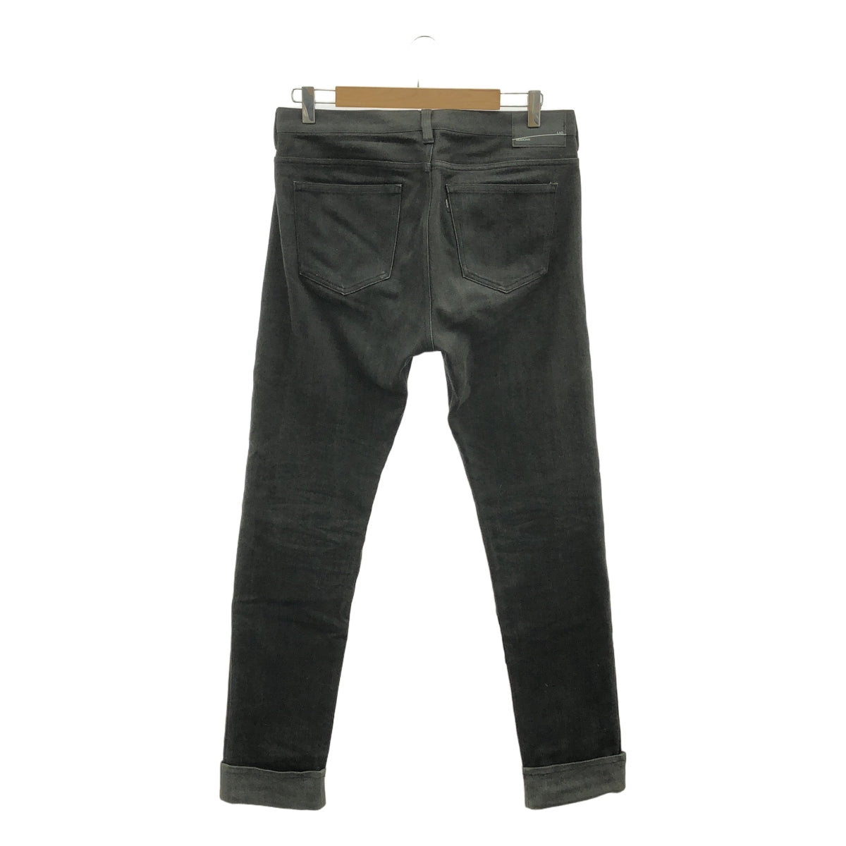LAD MUSICIAN / ラッドミュージシャン | STRETCH DENIM COMBINATION コンビネーション ストレッチ ブラックデニム パンツ | 46 | ブラック / グレー | メンズ