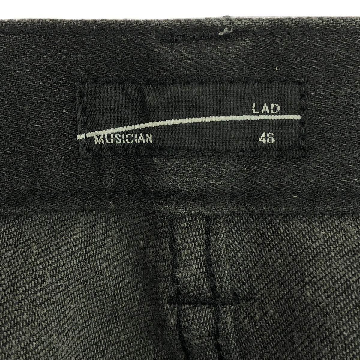 LAD MUSICIAN / ラッドミュージシャン | STRETCH DENIM COMBINATION コンビネーション ストレッチ ブラックデニム パンツ | 46 | ブラック / グレー | メンズ