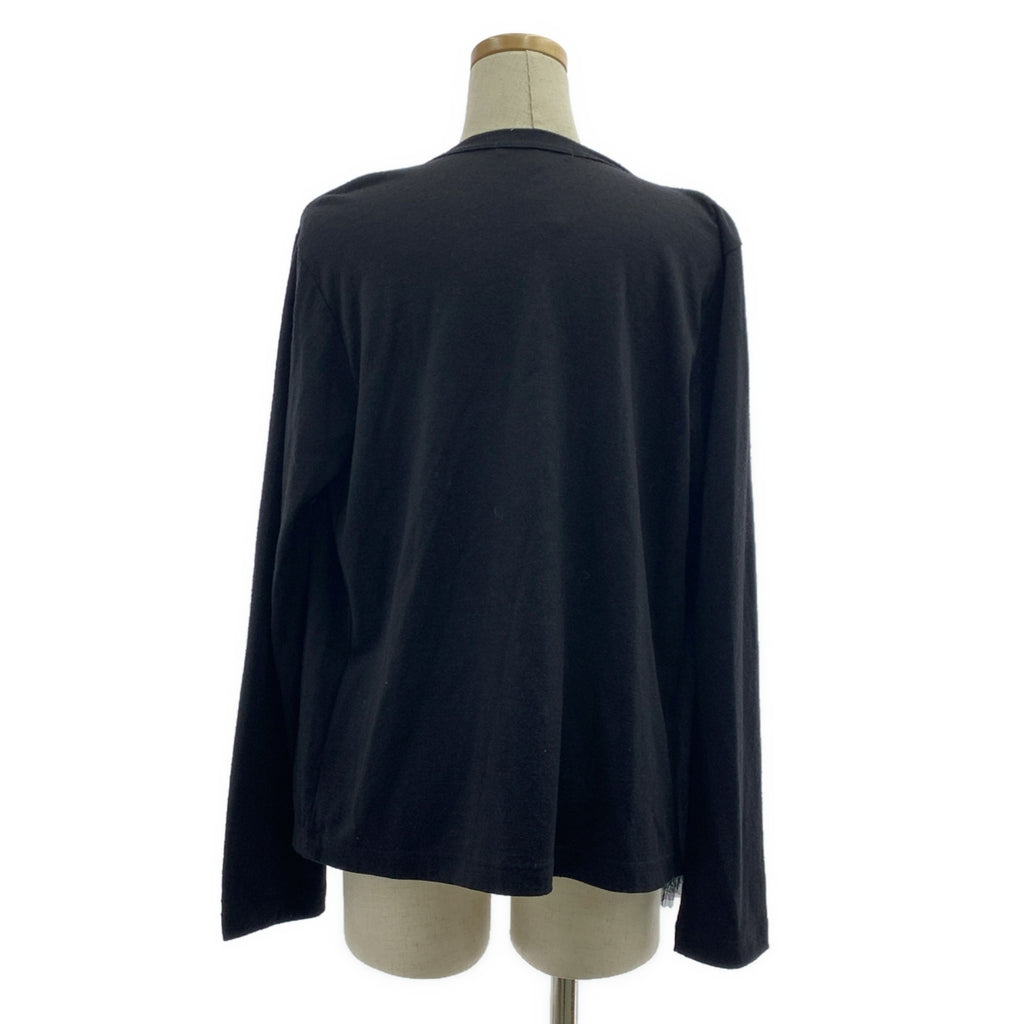 COMME des GARÇONS | 2021 秋冬系列 | 羊毛與薄紗層疊長袖上衣 | S 碼 |