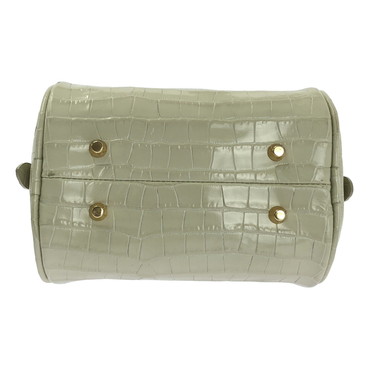 [狀況極佳] CHRISTIAN VILLA | 鱷魚壓紋迷你手提/肩背包 | 米色 | 女款