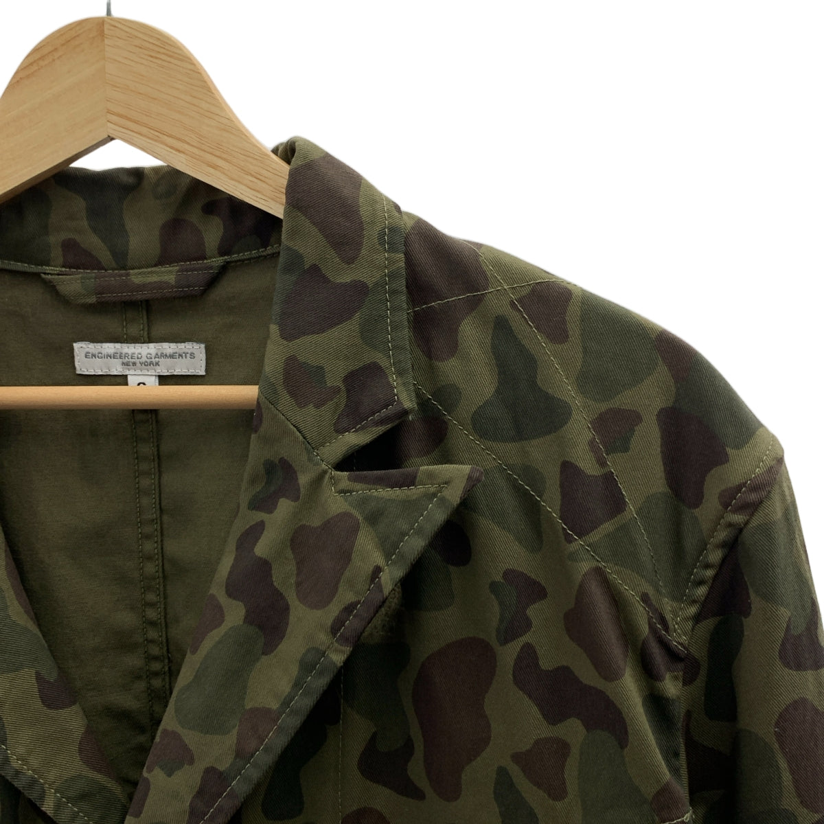 Engineered Garments / 엔지니어드 가멘츠 | 2023SS | Bedford Jacket - 6.5oz Flat Twill Olive Camo 베드포드 재킷 올리브 카모 위장 | S | 남성