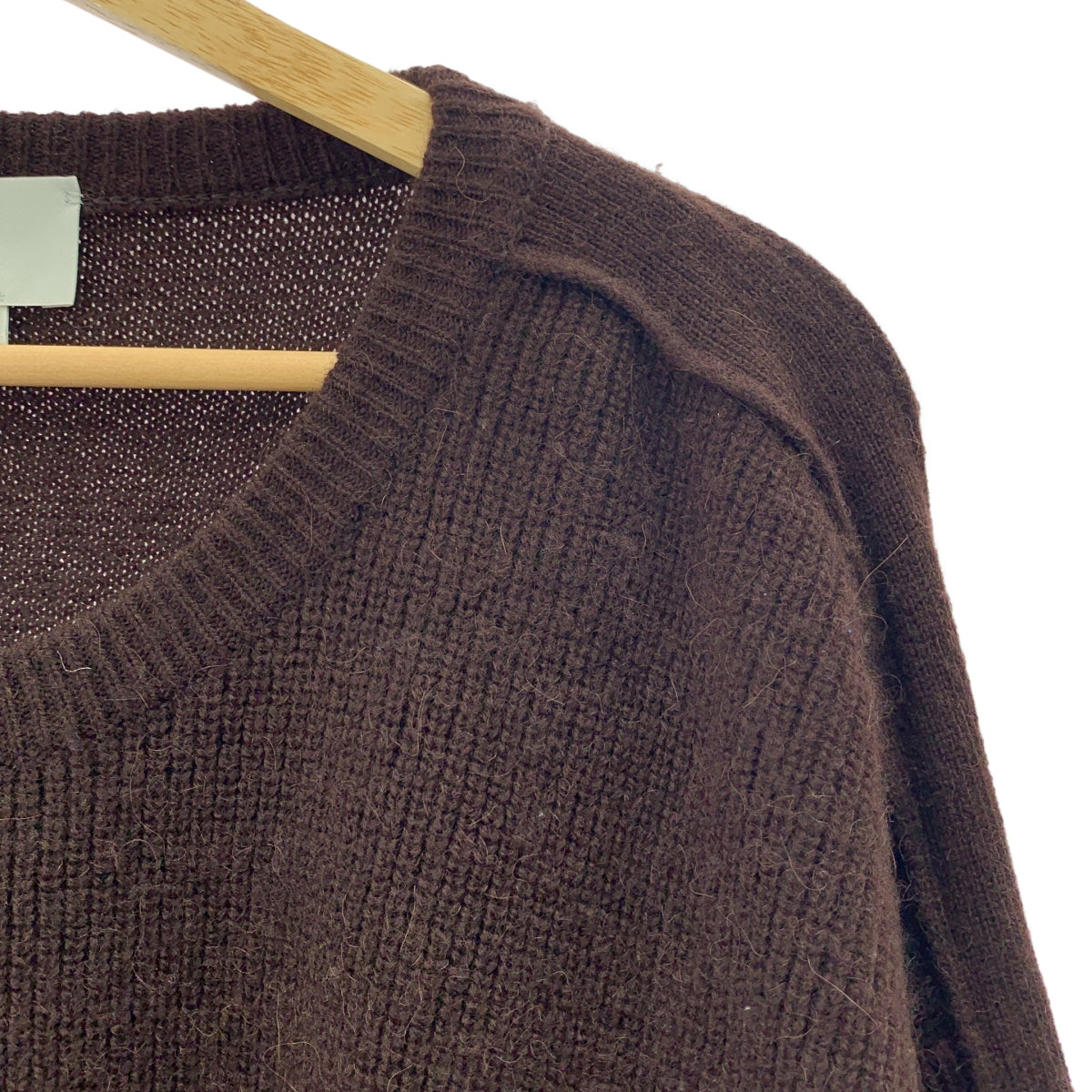 YOKE / 요크 | 7G ALPACA WOOL CARDIGAN RIB STITCH KNIT 알파카 울 크루 넥 니트 | M | 남성