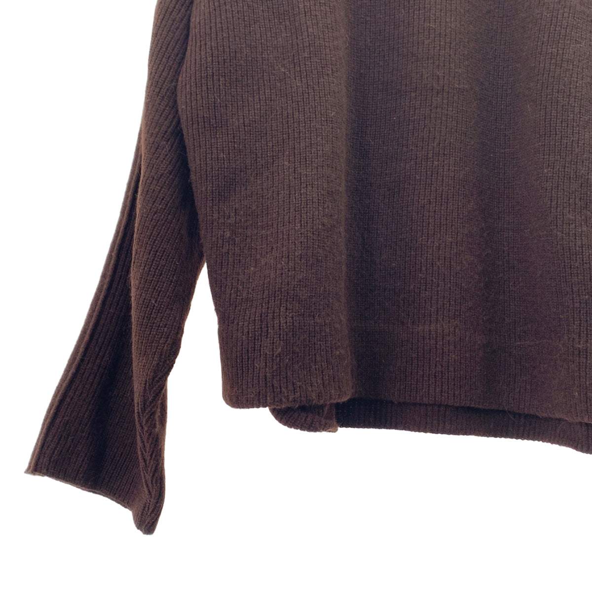 YOKE / 요크 | 7G ALPACA WOOL CARDIGAN RIB STITCH KNIT 알파카 울 크루 넥 니트 | M | 남성