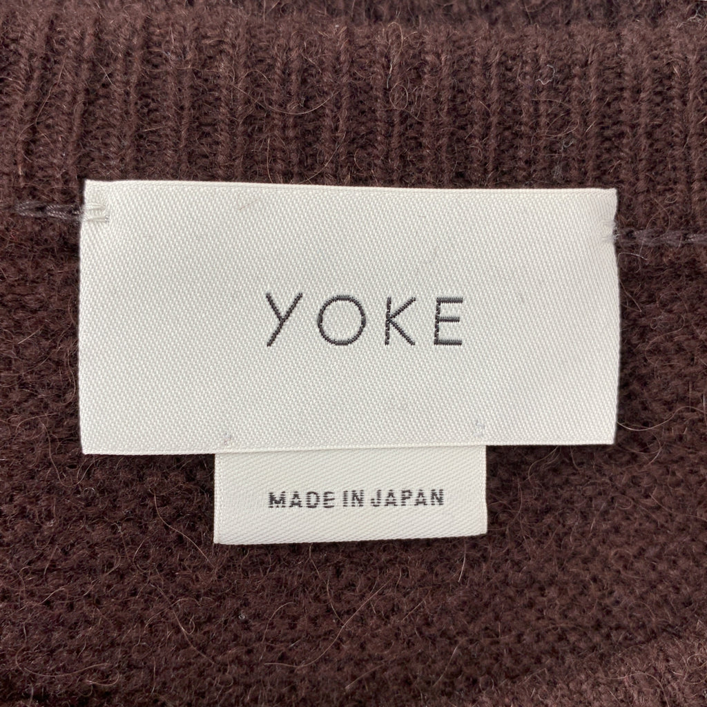 YOKE | 7G 羊駝毛針織開襟衫 | 羊駝毛圓領針織衫 | M 碼 | 男款