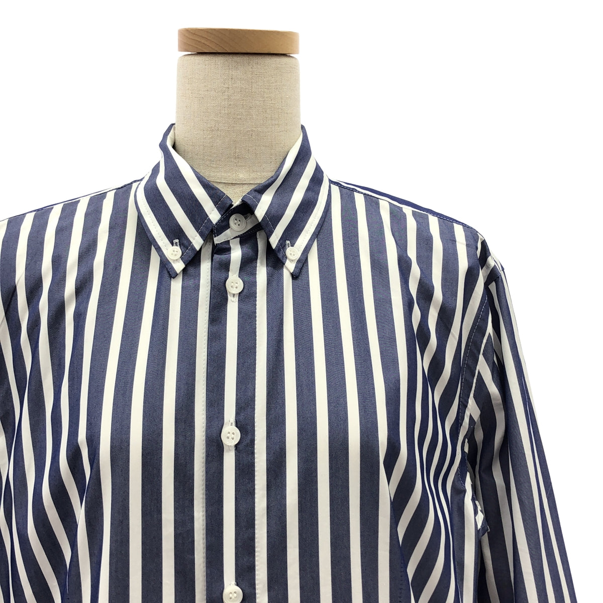 SINME | 對接條紋襯衫裙 | M碼 | 藍/白/灰 | 女款