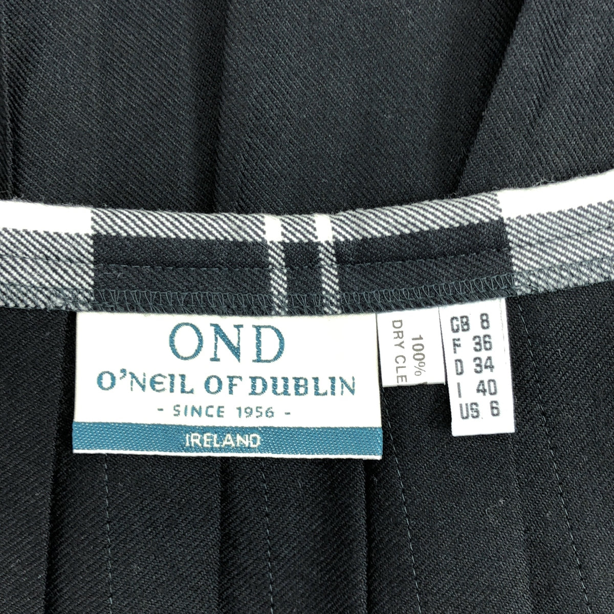 O'NEIL OF DUBLIN / オニールオブダブリン | ウール チェック プリーツ ラップ スカート | US6 | レディース