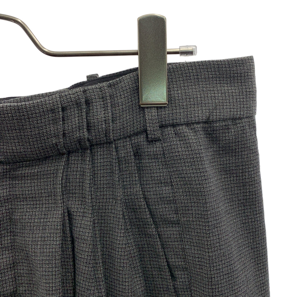 BLESS / ブレス | Ultra Wide Pleated Trousers ウール  ウルトラワイド 3プリーツ チェック スラックス パンツ | M | メンズ