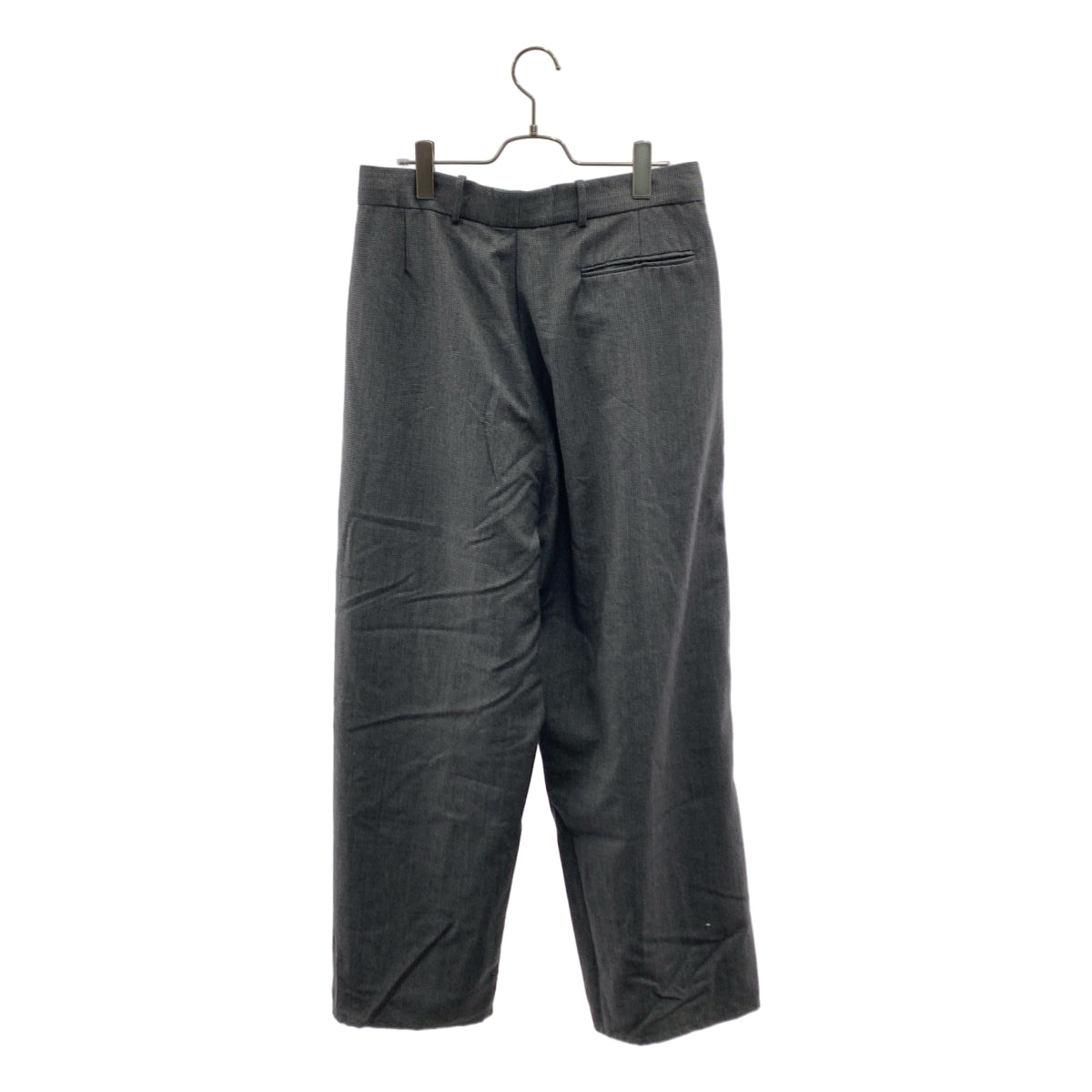 BLESS / 브레스 | Ultra Wide Pleated Trousers 울 울트라 와이드 3 플리츠 체크 슬랙스 팬츠 | M | 남성