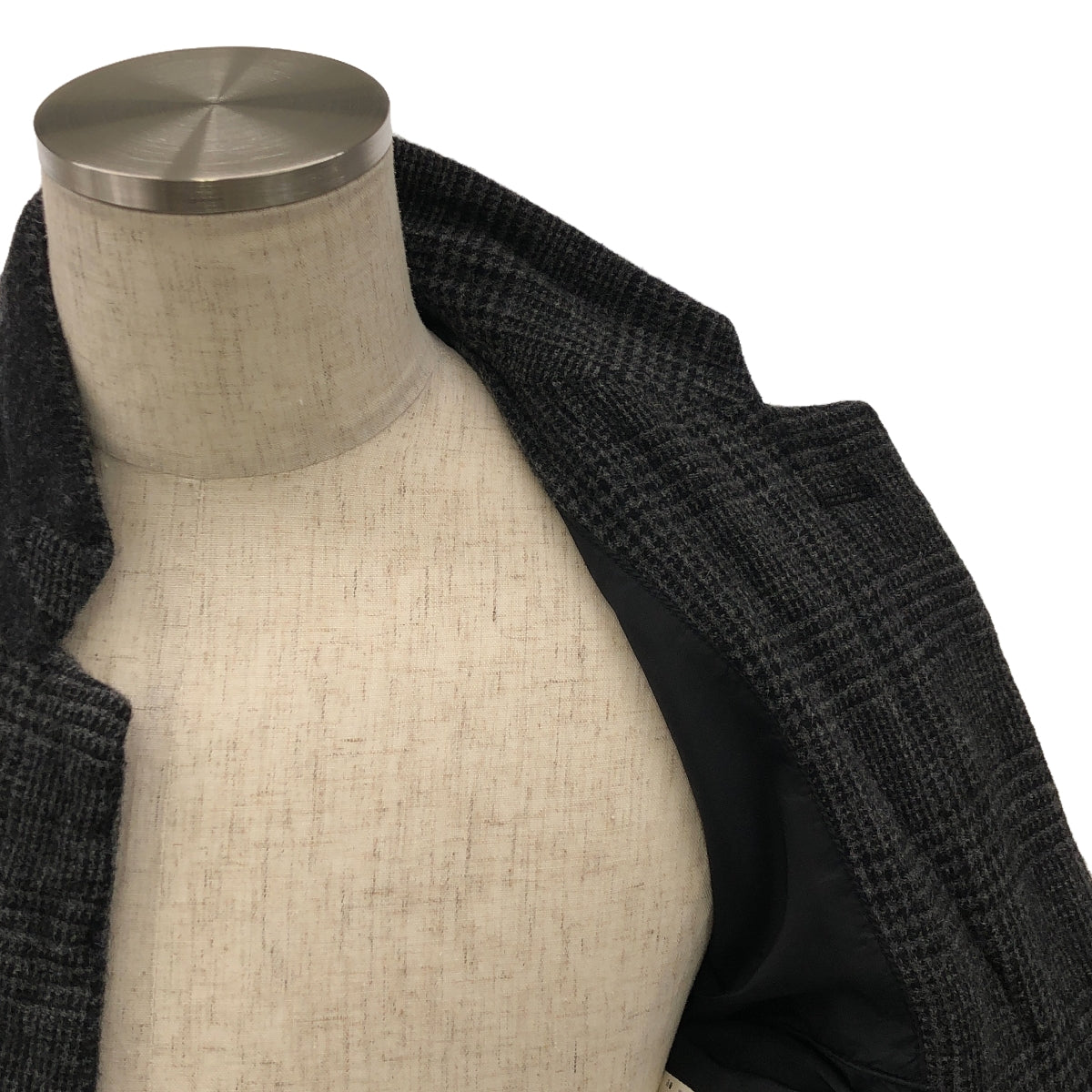 [品相良好] JUNYAWATANABE COMME des GARCONS MAN / Junya Watanabe Man | 2023秋冬 |羊毛縮水混合材質切換肘部補丁單排扣夾克 / 全襯裡 | M |灰色/黑色 |男士