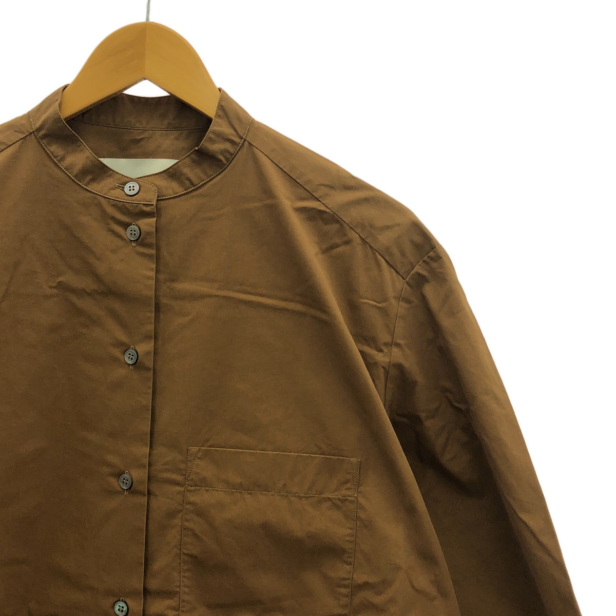 Studio Nicholson / 스튜디오 니콜슨 | 2022SS | LUCAS COTTON SHORT SLEEVE VOLUME SHIRT 루카스 코튼 셔츠 | 0 | HAZELNUT / 헤이즐넛 |