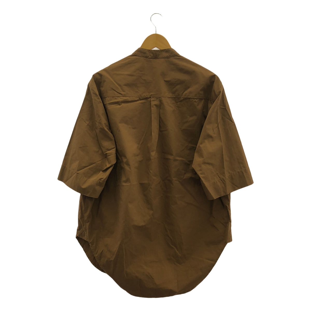 Studio Nicholson / 스튜디오 니콜슨 | 2022SS | LUCAS COTTON SHORT SLEEVE VOLUME SHIRT 루카스 코튼 셔츠 | 0 | HAZELNUT / 헤이즐넛 |