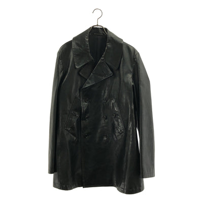 YOHJI YAMAMOTO POUR HOMME / ヨウジヤマモトプールオム | カウレザー ダブルコート / 牛革 | M | メンズ