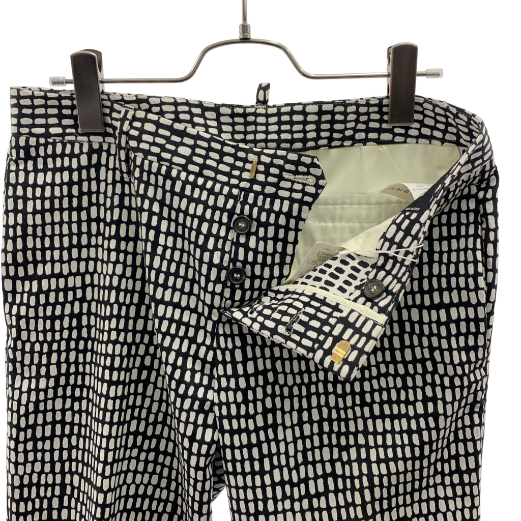 DSQUARED2 / 디스퀘어드 | 총무늬 로고 플레이트 슬랙스 팬츠 | 40 |