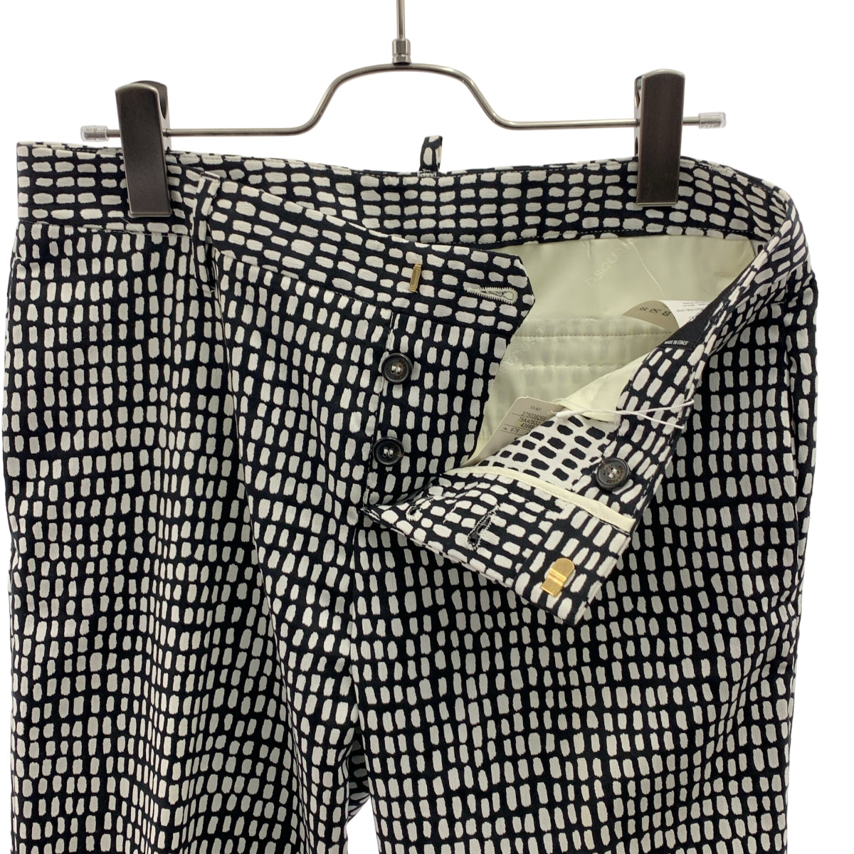 DSQUARED2 / 디스퀘어드 | 총무늬 로고 플레이트 슬랙스 팬츠 | 40 |