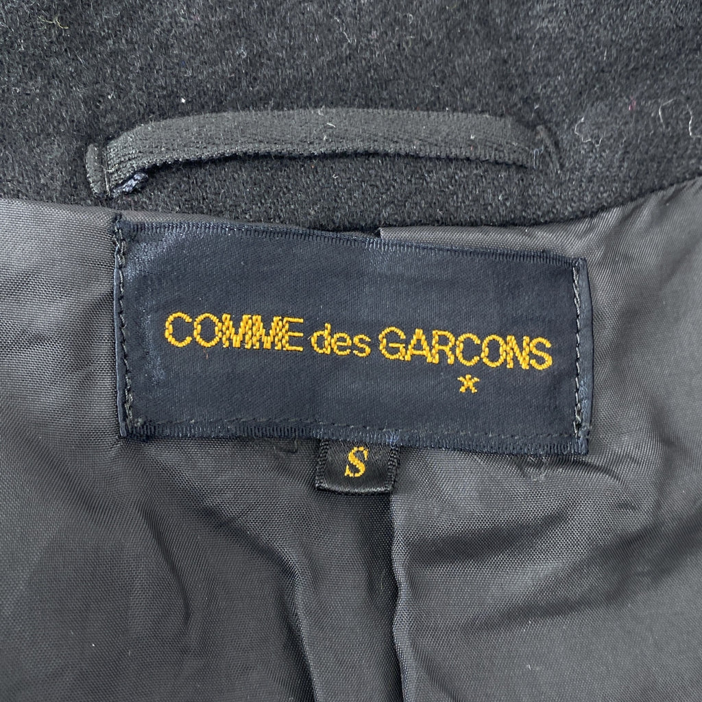 COMME des GARCONS / 콤데 갤슨 | 2000AW | 울 축융 변형 프릴 장식 싱글 브레스트 재킷 | S | 여성
