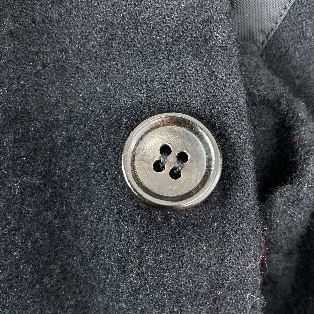 COMME des GARÇONS | 2000AW | 羊毛縮水、不規則剪裁、荷葉邊裝飾單排扣外套 | S 碼 | 女款