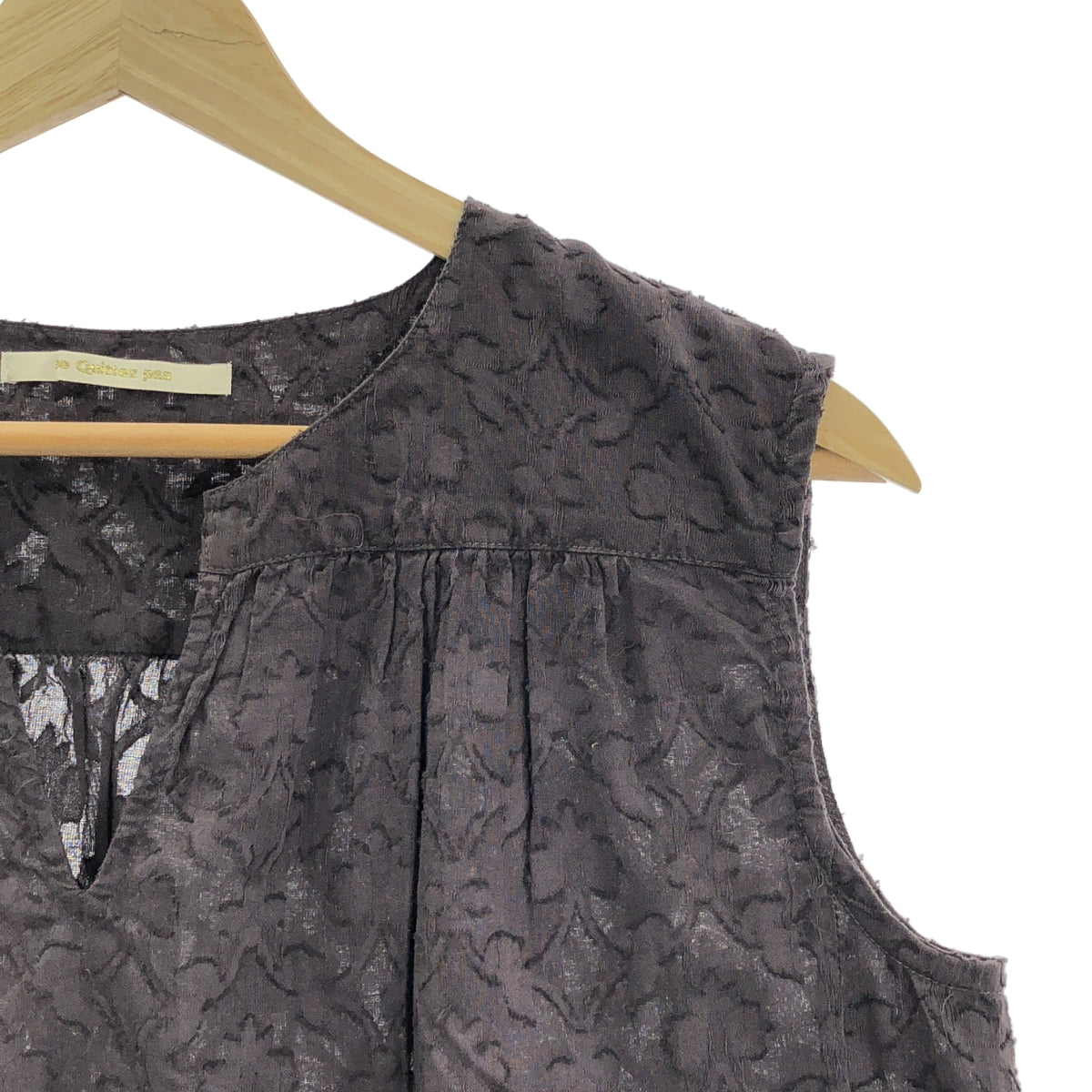 ne Quittez pas / 누키테파 | 키넥 민소매 코튼 블라우스 | F | 브라운 | 여성