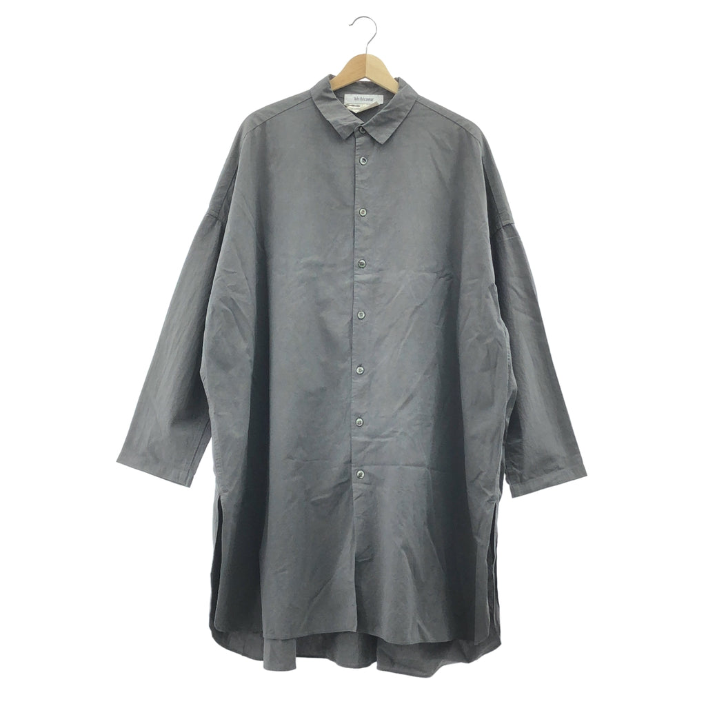 veritecoeur / ヴェリテクール | CREPE COTTON SHIRT コットン ロングシャツ | F | レディース