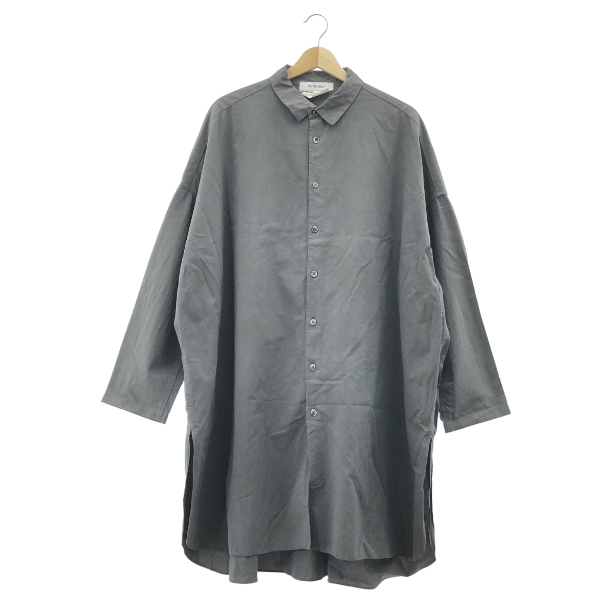 veritecoeur / ヴェリテクール | CREPE COTTON SHIRT コットン ロングシャツ | F | レディース