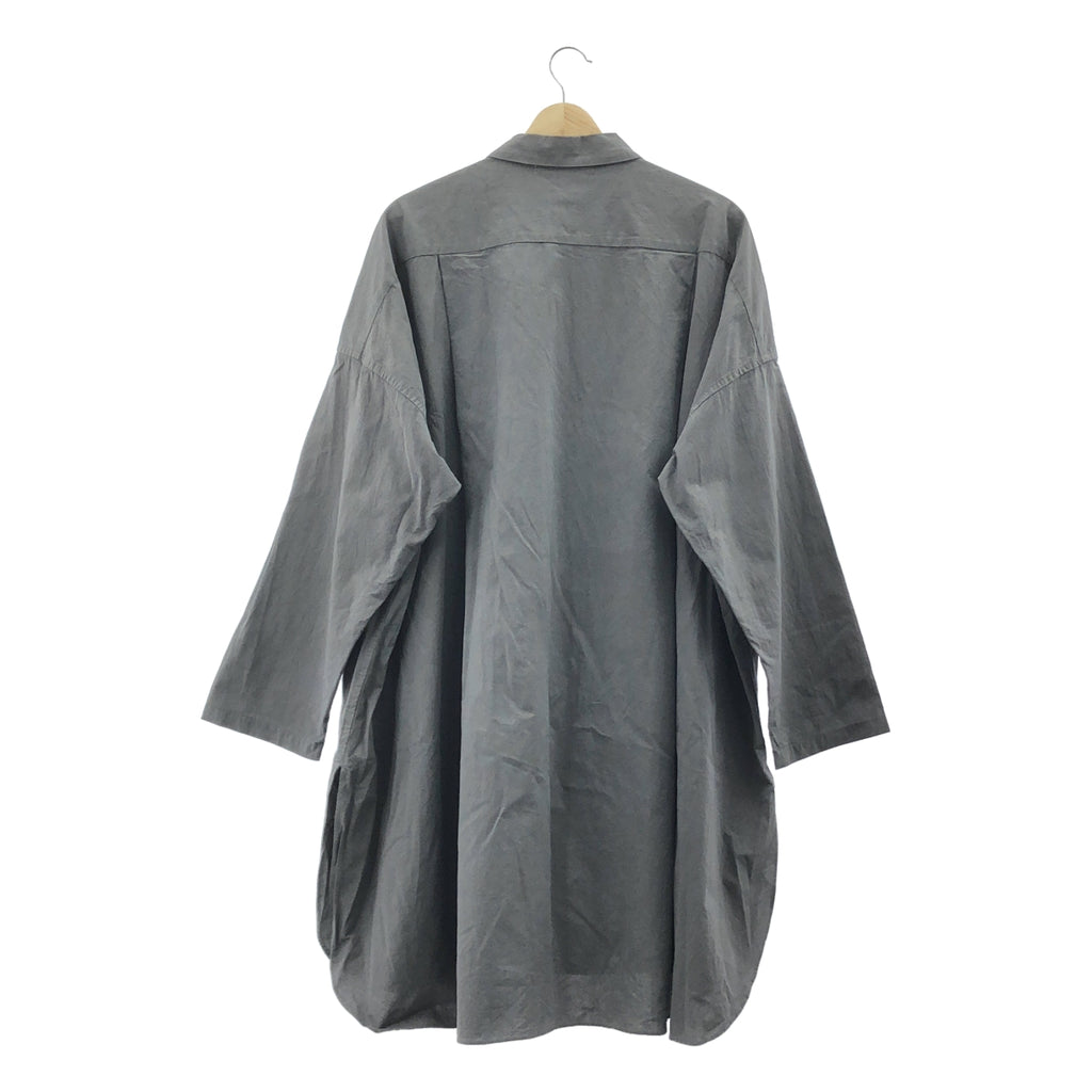 veritecoeur / ヴェリテクール | CREPE COTTON SHIRT コットン ロングシャツ | F | レディース