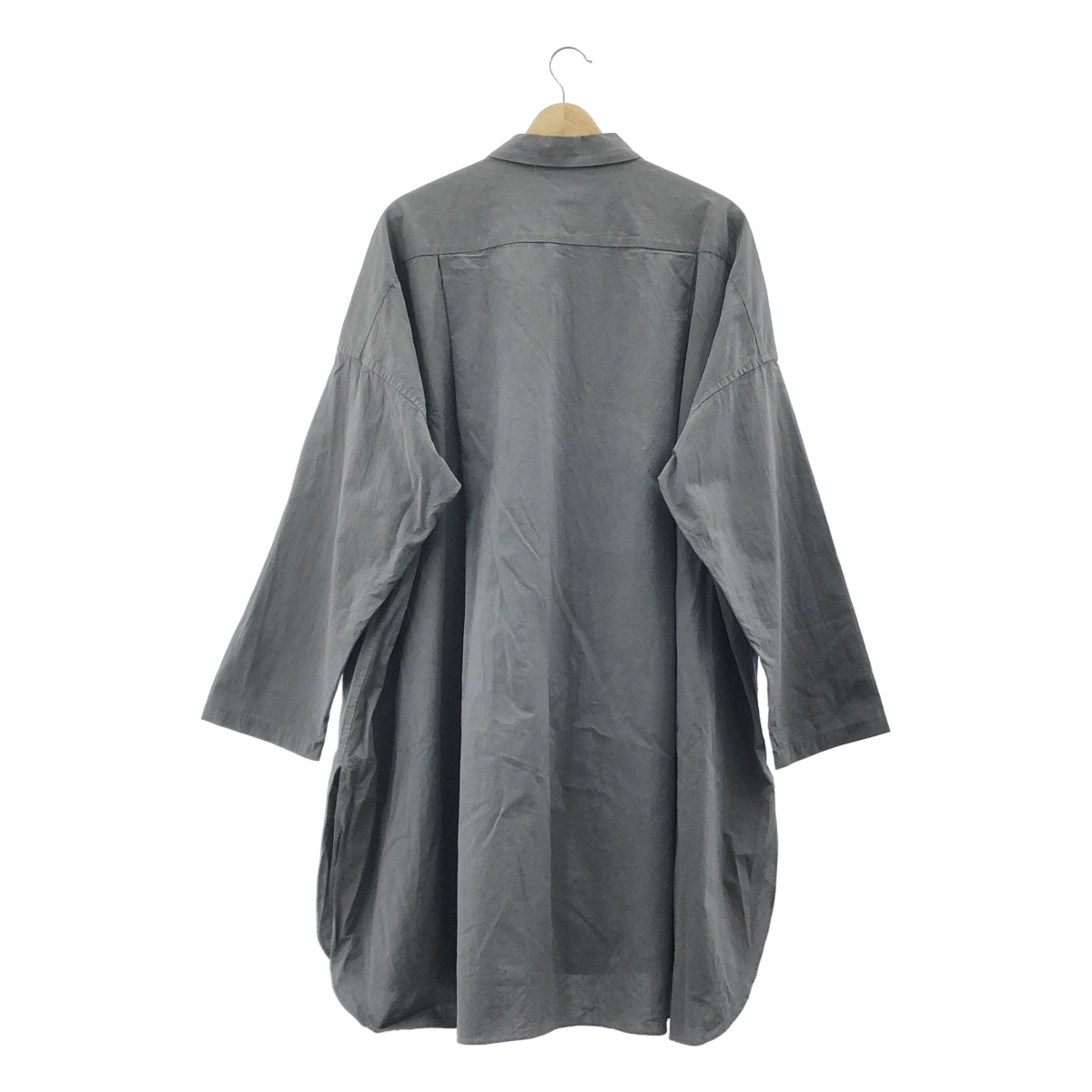 veritecoeur / ヴェリテクール | CREPE COTTON SHIRT コットン ロングシャツ | F | レディース