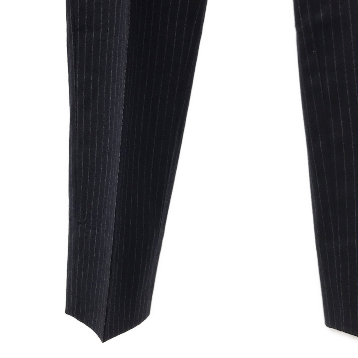 UNITED ARROWS / ユナイテッドアローズ | green label relaxing / GLR CLOTH Chalk Stripe SLIM No Pleats Suit Pants / スラックス パンツ | 80 | ネイビー | メンズ