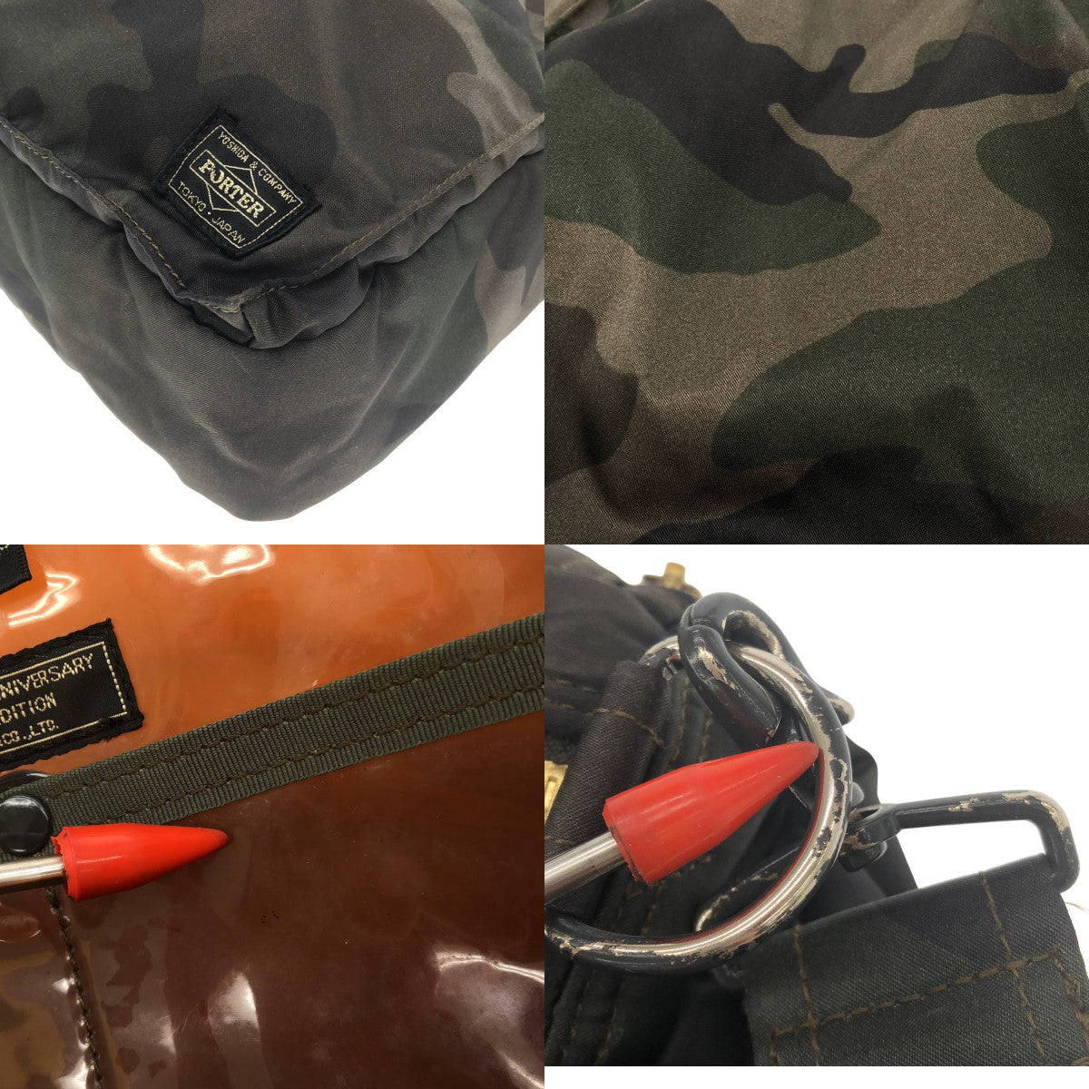 PORTER / 포터 | LIMITED EDITION / 30th ANNIVERSARY BRIEF CASE TANKER / 유조선 총 무늬 위장 위장 2way 숄더 첨부 서류 가방 핸드백 | 카키 계 | 남성