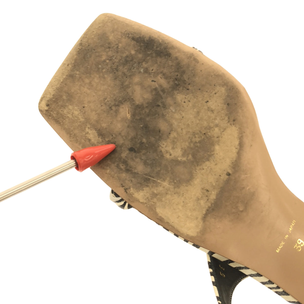 pelleterno / 佩萊特諾 |斑馬紋涼鞋 | 39 |黑色 x 白色 |女性的