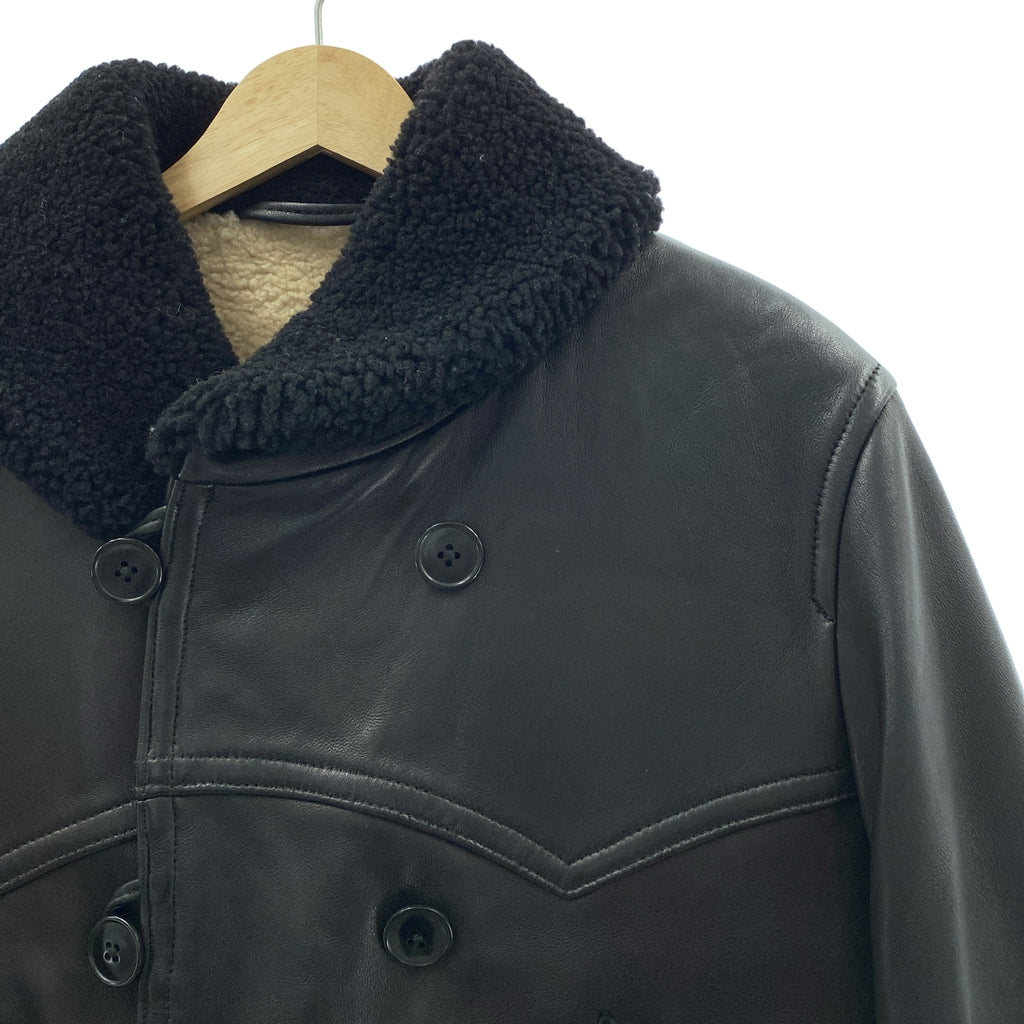 COMOLI | 羊皮毛加拿大式大衣 | 2 碼 | 黑色 | 男士