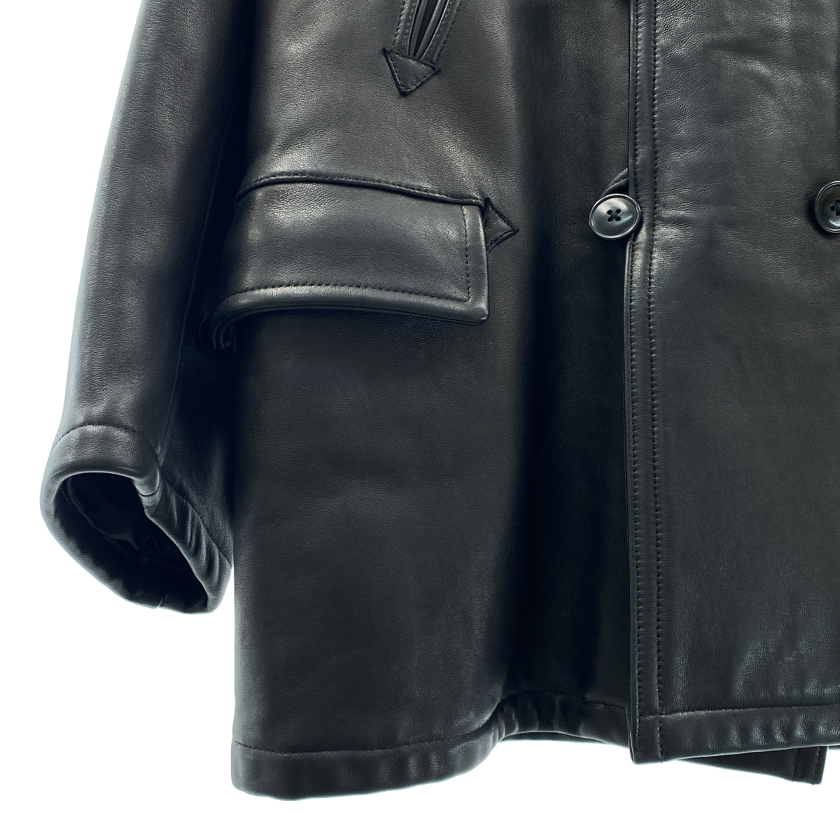 COMOLI | 羊皮毛加拿大式大衣 | 2 碼 | 黑色 | 男士