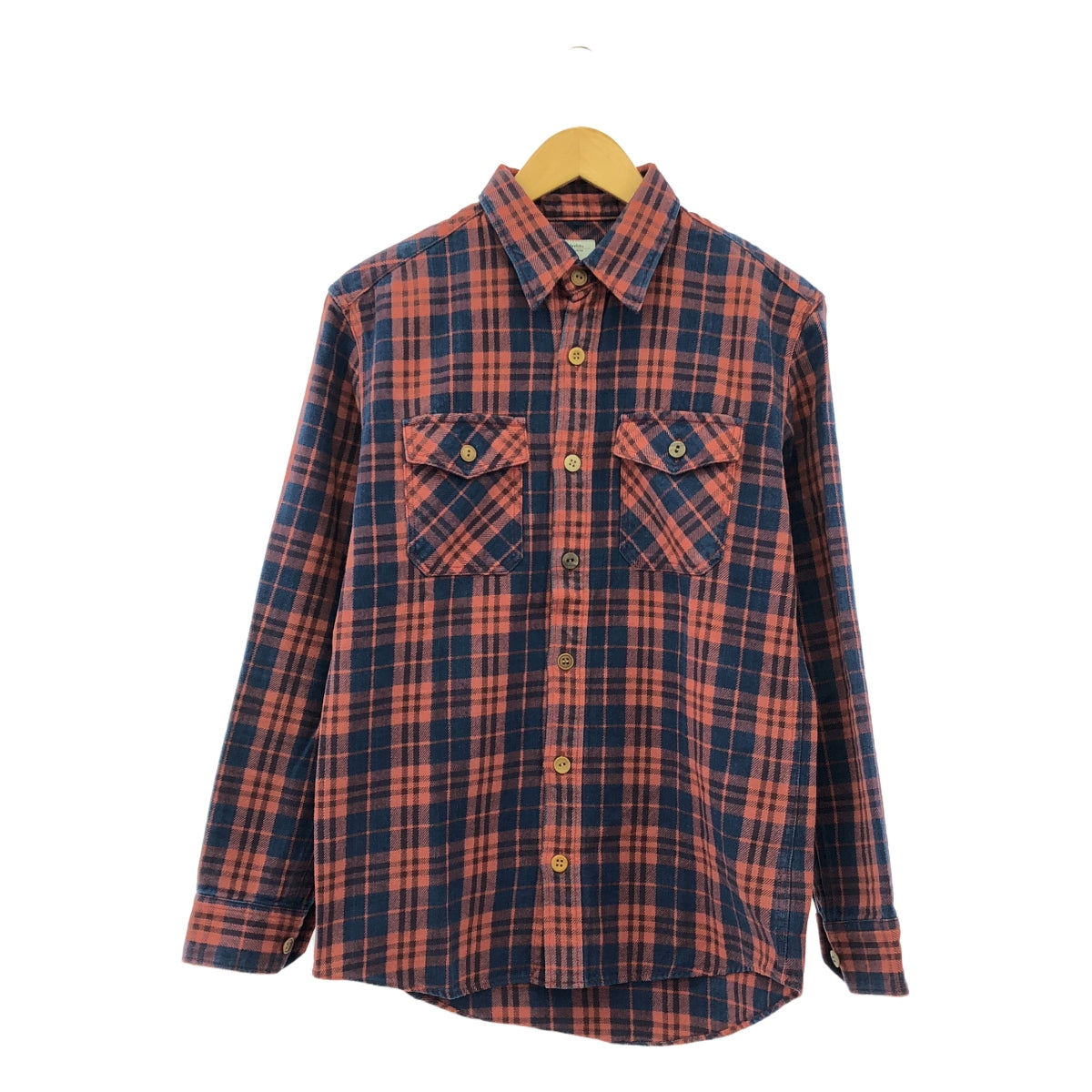 visvim / ビズビム | 2014AW | BLACK ELK FLANNEL INDIGO CHECK ブラックエルク フランネル インディゴ チェック シャツ | 1 | インディゴ / レッド | メンズ