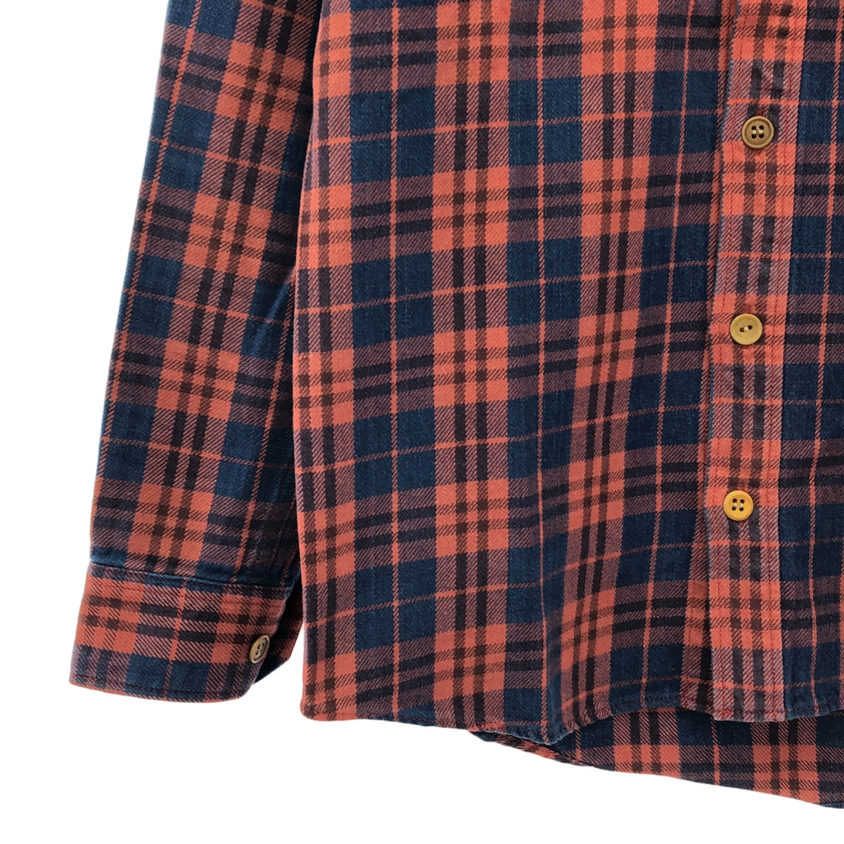 visvim / ビズビム | 2014AW | BLACK ELK FLANNEL INDIGO CHECK ブラックエルク フランネル インディゴ チェック シャツ | 1 | インディゴ / レッド | メンズ