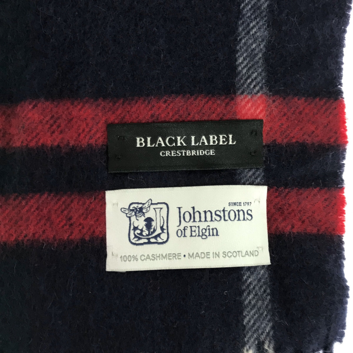 JOHNSTONS OF ELGIN / ジョンストンズオブエルガン | BLACK LABEL CRESTBRIDGE チェック カシミヤ マフラー | マルチカラー