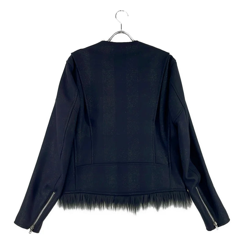 COMME des GARCONS HOMME PLUS / コムデギャルソンオムプリュス | 2023AW | エコファー ノーカラーライダースジャケット | M | メンズ