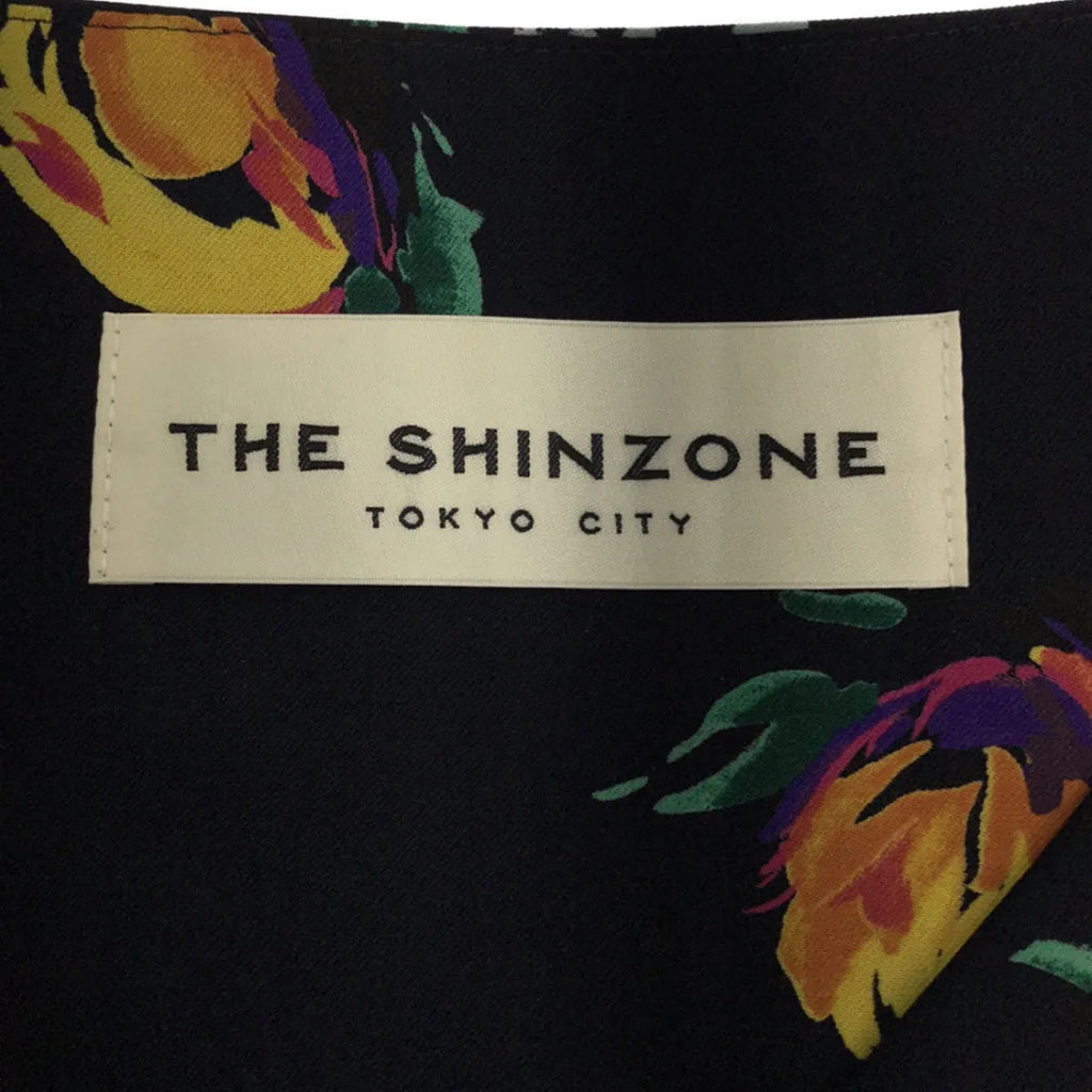 Shinzone / シンゾーン | ボタニカル フラワープリント ノースリーブワンピース | 34 | ネイビー | レディース