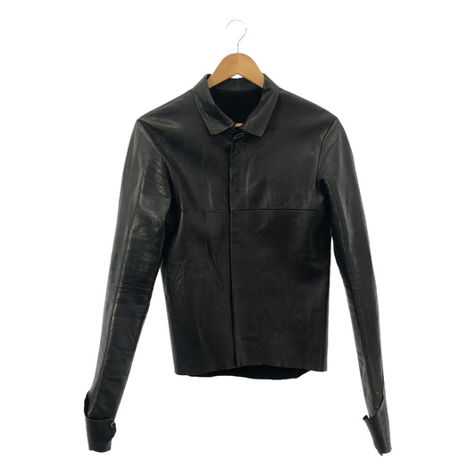 【美品】  m.a+ / エムエークロス | leather jacket / レザー シャツ ジャケット | 44 | black | レディース