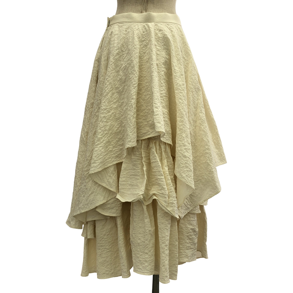 ENFOLD / Enfold | 褶皺棉質 SKIRT 多層裙 | 38 | 象牙白 | 女款