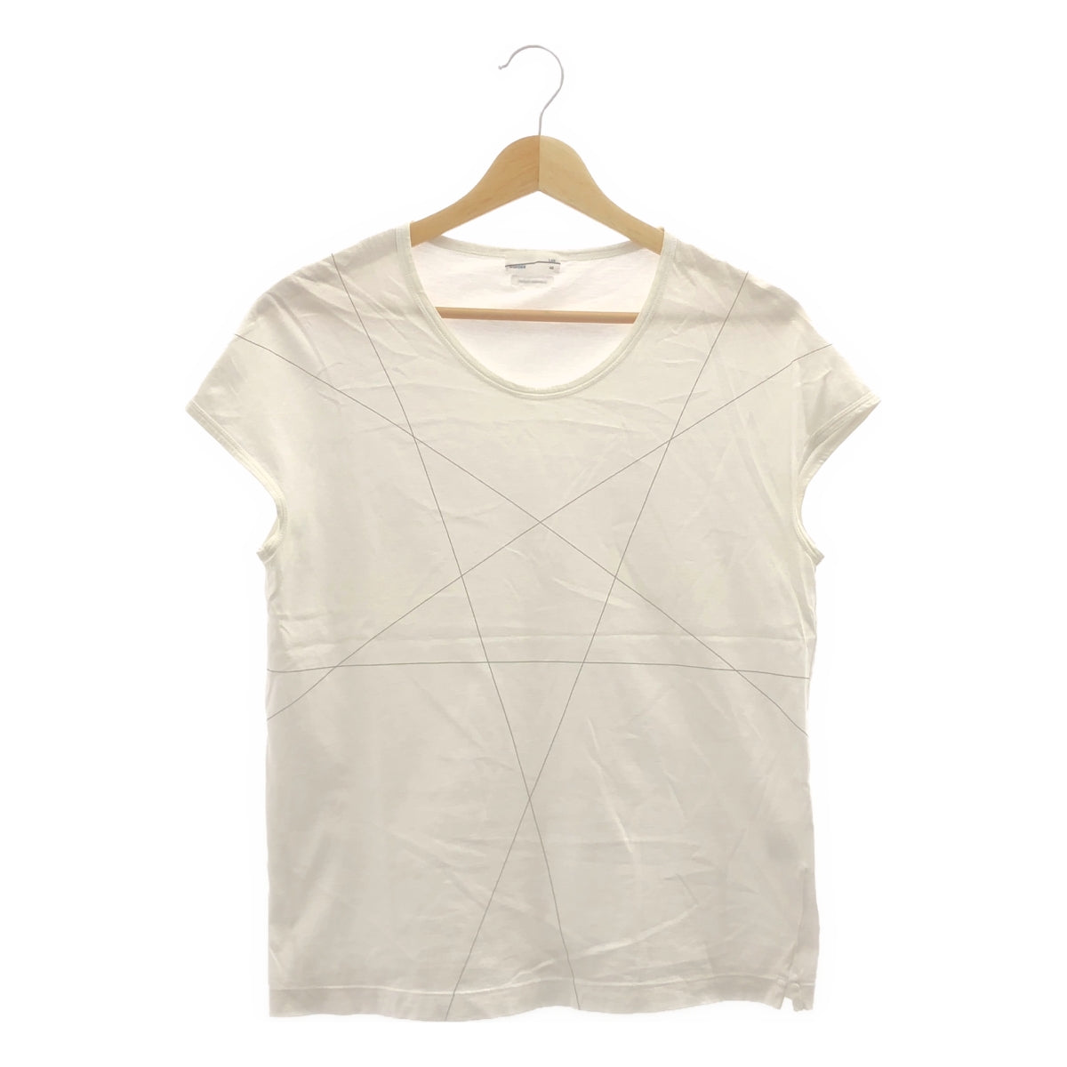 LAD MUSICIAN / ラッドミュージシャン | プリント スリーブレス  Tシャツ カットソー | 40 | ホワイト | レディース