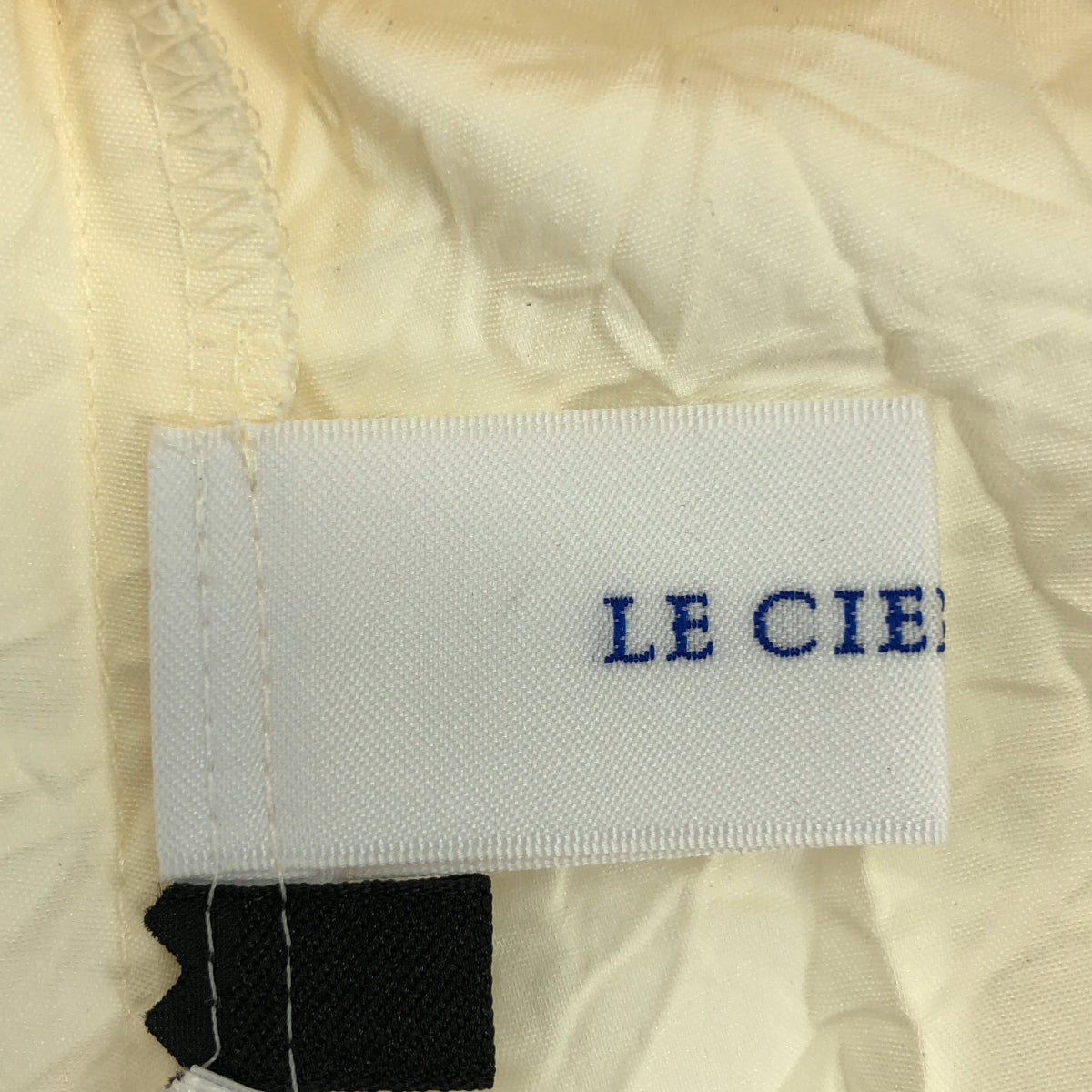 【新品】  LE CIEL BLEU / ルシェルブルー | Crinkle Open Collar Shirt オープンカラーシャツ | 38 | アイボリー | レディース