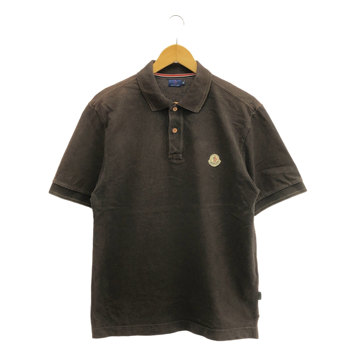 MONCLER | 90s-00s Old Blue Tag Logo Patch Pique Polo Shirt | M | Men's