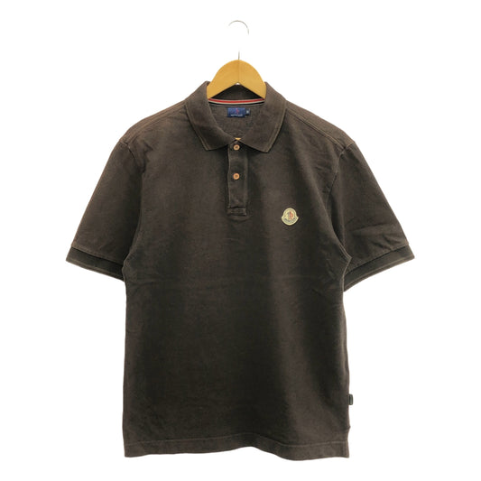 MONCLER | 90s-00s Old Blue Tag Logo Patch Pique Polo Shirt | M | Men's
