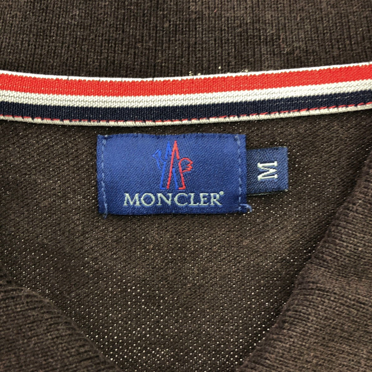 MONCLER | 90s-00s Old Blue Tag Logo Patch Pique Polo Shirt | M | Men's