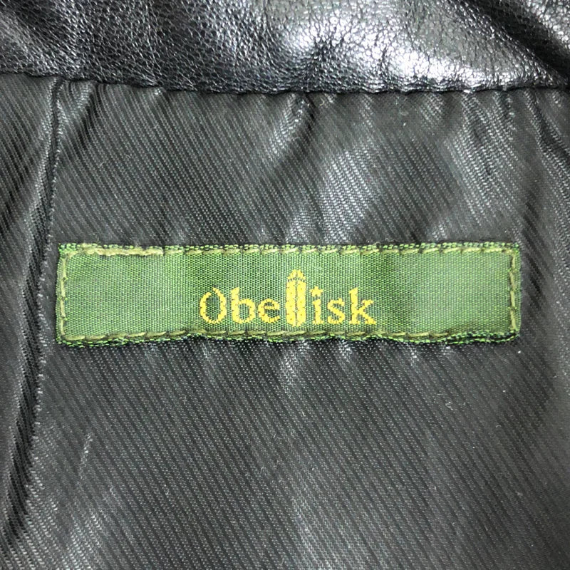 Obelisk / オベリスク | 羊革 レザー ハラコ切替 キルティング ジャケット | M | メンズ