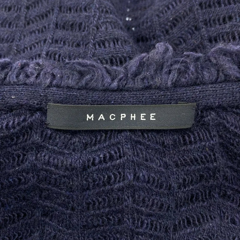 Tomorrowland MACPHEE / トゥモローランドマカフィー | ウール オーバーシルエット フリンジ ニット ベスト | S | レディース