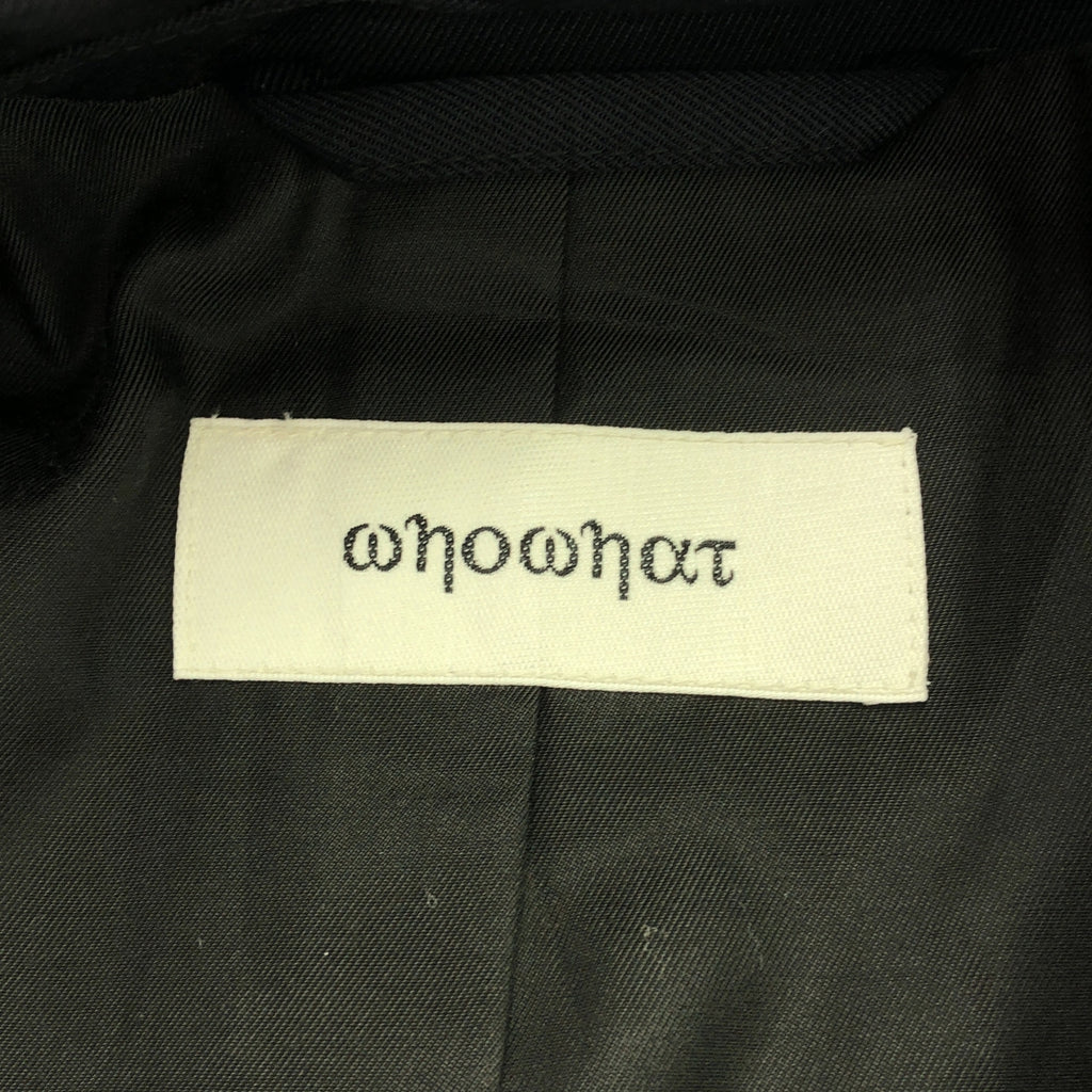 whowhat | 羊毛袖設計長風衣 | M | 海軍藍 | 男款