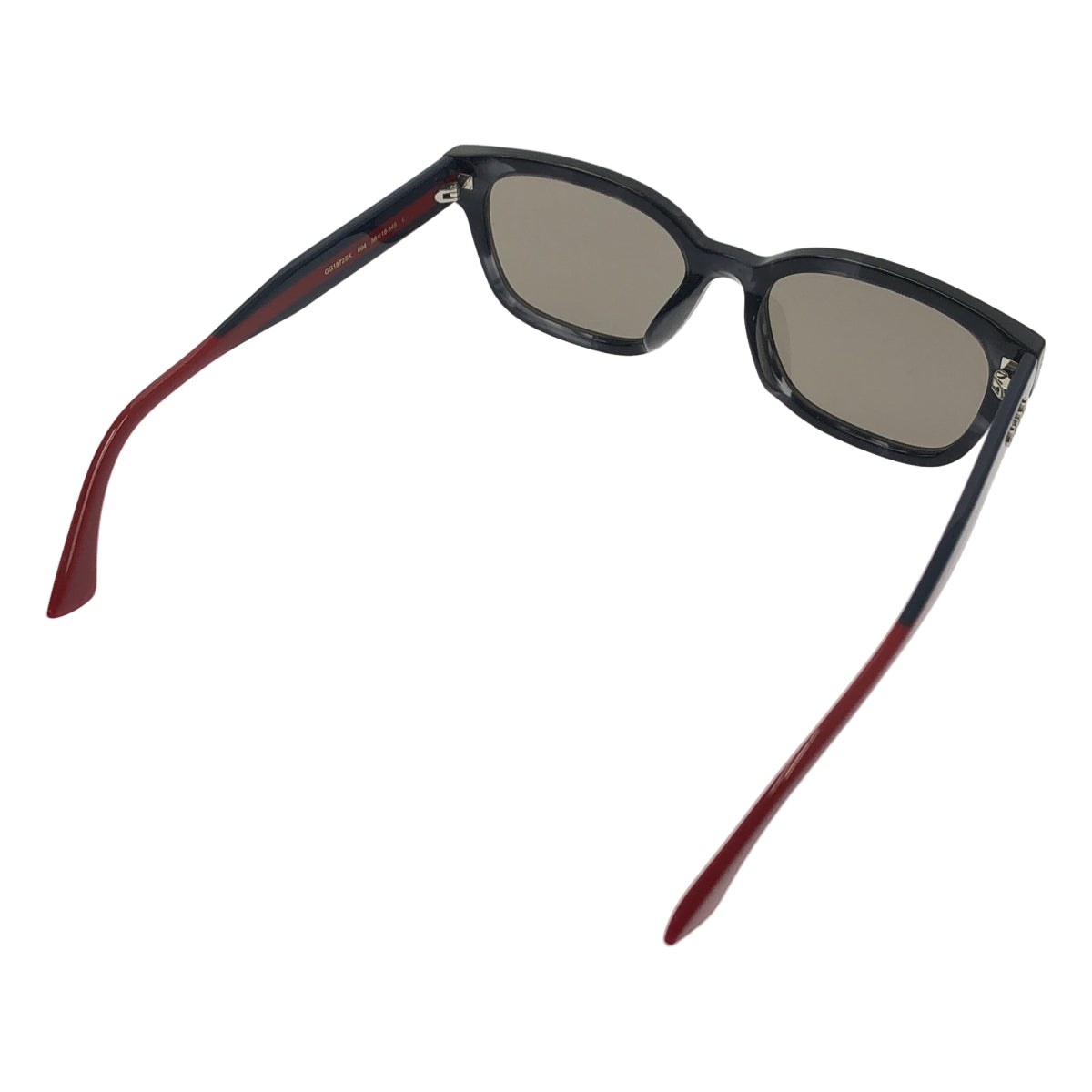 GUCCI / グッチ | シェリーライン スクエア サングラス | 56◻︎18-145 | ネイビー/レッド