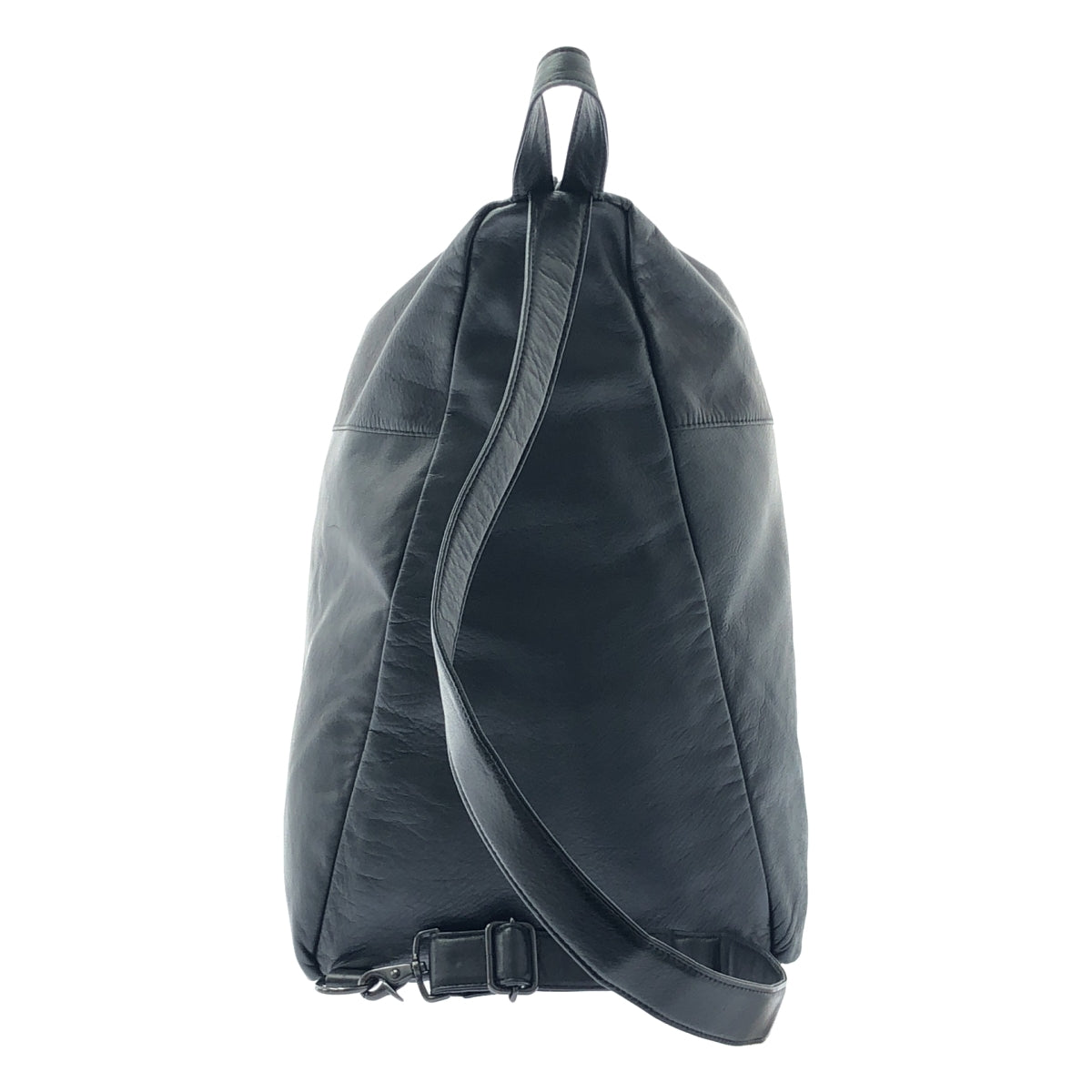 YOHJI YAMAMOTO POUR HOMME / 요우지야마모토 풀 옴므 | LEATHER TRIANGLE BAG 가죽 삼각형 원 숄더백 |