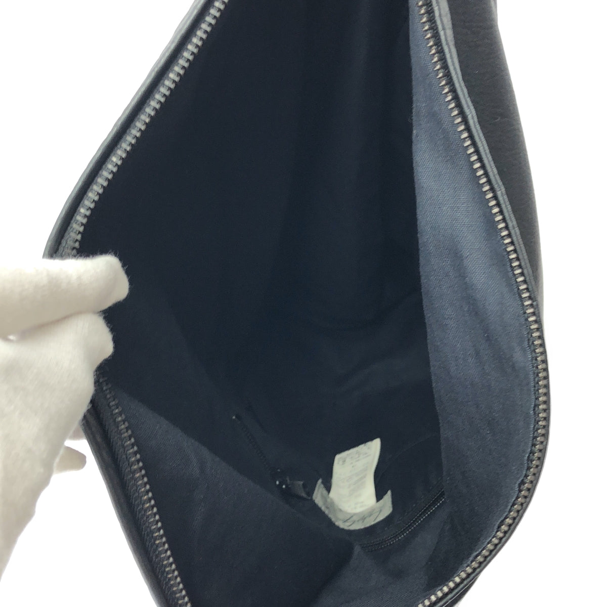 YOHJI YAMAMOTO POUR HOMME / 요우지야마모토 풀 옴므 | LEATHER TRIANGLE BAG 가죽 삼각형 원 숄더백 |